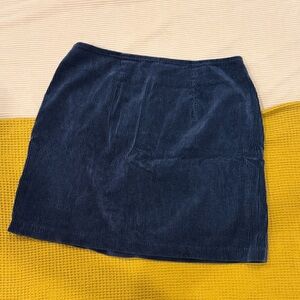Mine Navy Corduroy Mini Skirt
